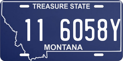 MT license plate 116058Y