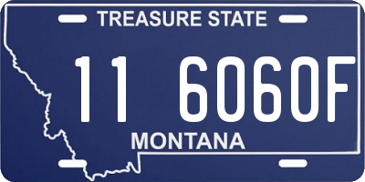 MT license plate 116060F