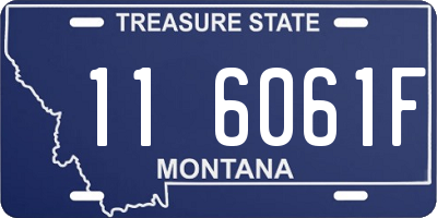 MT license plate 116061F