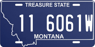 MT license plate 116061W