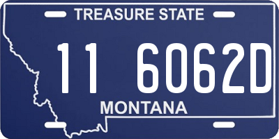 MT license plate 116062D