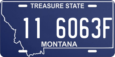 MT license plate 116063F