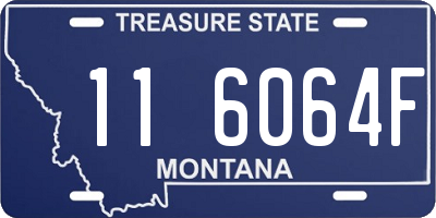 MT license plate 116064F