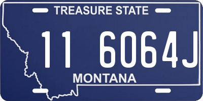 MT license plate 116064J