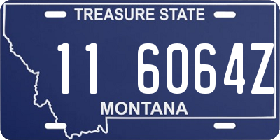 MT license plate 116064Z