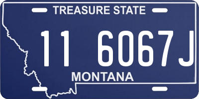 MT license plate 116067J