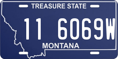 MT license plate 116069W