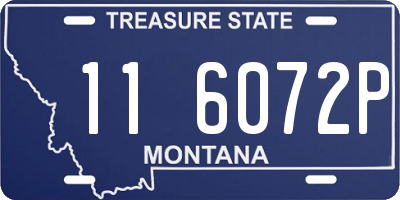 MT license plate 116072P