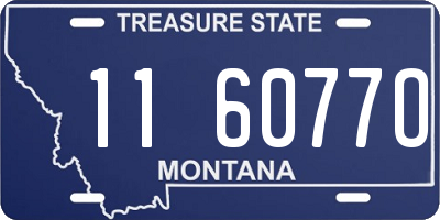 MT license plate 116077O