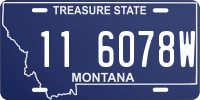 MT license plate 116078W