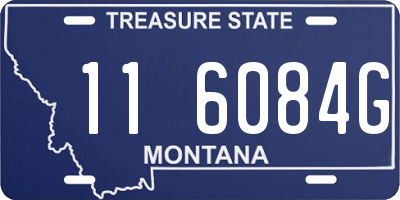 MT license plate 116084G