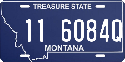 MT license plate 116084Q