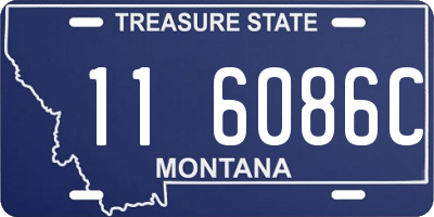 MT license plate 116086C