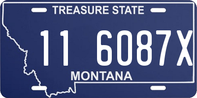 MT license plate 116087X