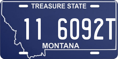 MT license plate 116092T