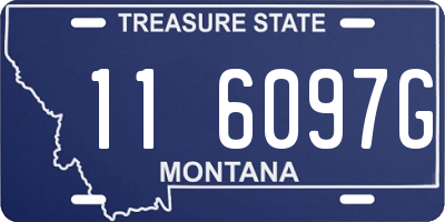 MT license plate 116097G