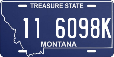 MT license plate 116098K