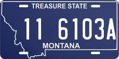 MT license plate 116103A
