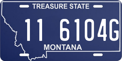 MT license plate 116104G