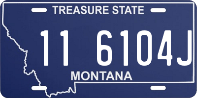 MT license plate 116104J