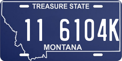 MT license plate 116104K