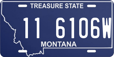 MT license plate 116106W