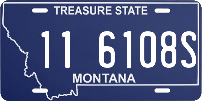 MT license plate 116108S