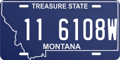 MT license plate 116108W