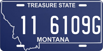 MT license plate 116109G