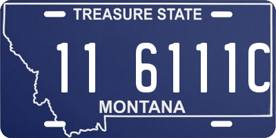 MT license plate 116111C