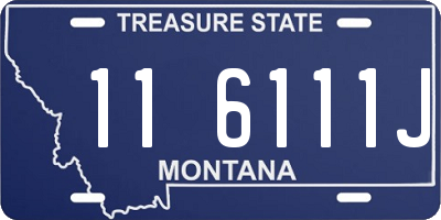 MT license plate 116111J