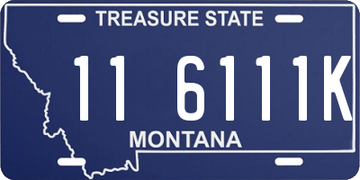 MT license plate 116111K