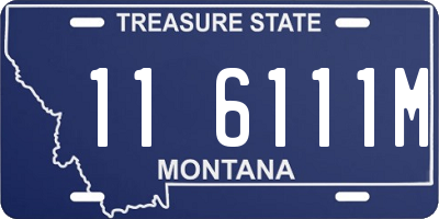 MT license plate 116111M