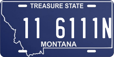MT license plate 116111N