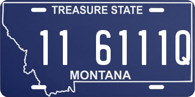 MT license plate 116111Q