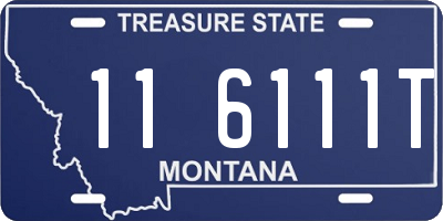 MT license plate 116111T
