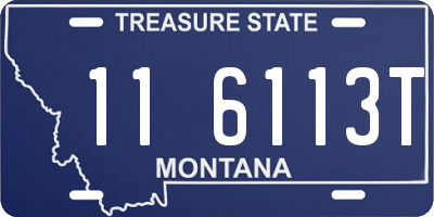 MT license plate 116113T