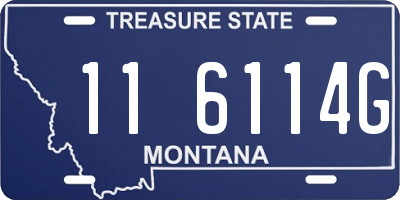 MT license plate 116114G