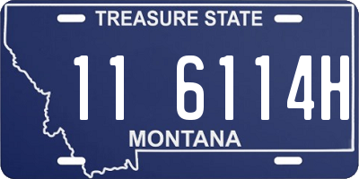MT license plate 116114H