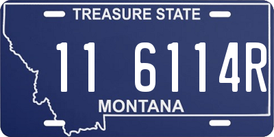 MT license plate 116114R
