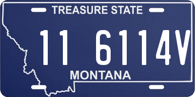 MT license plate 116114V