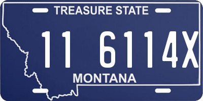 MT license plate 116114X