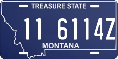 MT license plate 116114Z