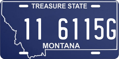 MT license plate 116115G