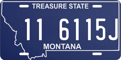 MT license plate 116115J