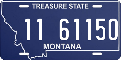 MT license plate 116115O