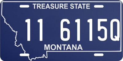 MT license plate 116115Q
