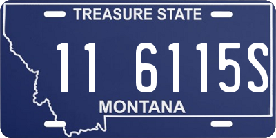 MT license plate 116115S