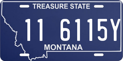 MT license plate 116115Y