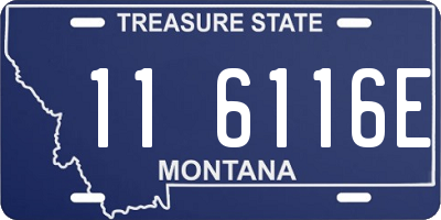 MT license plate 116116E